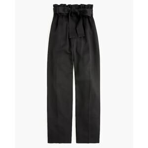 Women's 10 J.Crew Black Drapey Paper Bag Pants Career